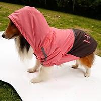 Dog Rain Coat Dog Clothes Summer Spring/Fall Letter Number Waterproof Orange Yellow Green Pink