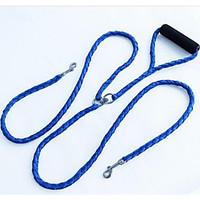 Dog Leash Adjustable/Retractable Safety Plaid/Check Red Blue Yellow Rubber