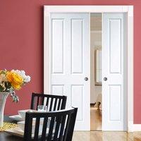 Double Pocket Victorian 4 Panel Moulded Door - Prefinished