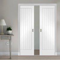 Double Pocket Suffolk Flush Door - Primed