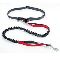 Dog Nylon Leash Hands Free Leash Reflective Adjustable/Retractable Running Safety Training Solid Red Green