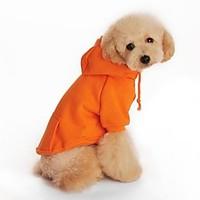 Dog Hoodie Orange Dog Clothes Spring/Fall Holiday