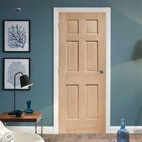 Door Set Kit, Colonial Oak 6 Panelled Door - No Raised Mouldings