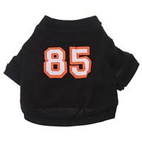 Dog Shirt / T-Shirt / Jersey Black Dog Clothes Spring/Fall Letter Number