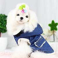 Dog Coat / Denim Jacket/Jeans Jacket Blue Dog Clothes Winter / Spring/Fall Jeans Fashion / Keep Warm