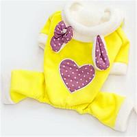 Dog Clothes/Jumpsuit Dog Clothes Cute Hearts Yellow Fuchsia Blue Blushing Pink