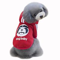 Dog Coat Hoodie Dog Clothes Winter Spring/Fall Bear Cute Fashion Sports Gray Yellow Rose Red Light Blue