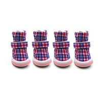 Dog Shoes Boots Fashion / Keep Warm Winter Plaid/Check Cotton