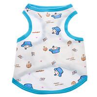 Dog Shirt / T-Shirt Blue Dog Clothes Summer Cartoon