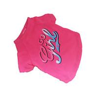 Dog Shirt / T-Shirt Pink Dog Clothes Summer Letter Number Fashion