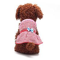 Dog Dress Dog Clothes Casual/Daily Fashion Bowknot Blushing Pink Blue Ruby Yellow