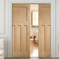 Double Pocket DX Oak Panel Door in a 1930\'s Style