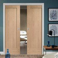 double pocket pattern 10 oak 1 panel door