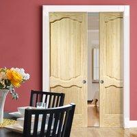 Double Pocket Louis Clear Pine Door