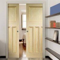 Double Pocket Vine DX Clear Pine Solid Door