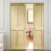 Double Pocket Victorian 4 Panel Pine Door