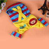 Dog Harness Dog Clothes Cute Casual/Daily Cartoon Blue Fuchsia Yellow