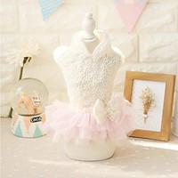 Dog Dress Dog Clothes Cute Classic Fashion Casual/Daily Flower Blushing Pink Blue