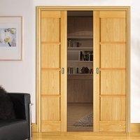 double pocket oslo 4 panel oak door is pre finished