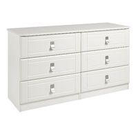 dolce 6 drawer wide chest cream