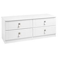 dolce 4 drawer wide chest white