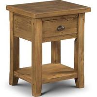 Dorset Lamp Table In Solid Pine With 1 Drawer And Undershelf