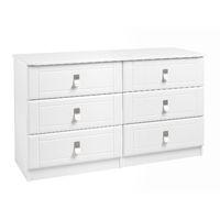 Dolce 6 Drawer Wide Chest White