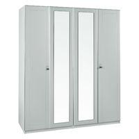 Dolce Tall 4 Door Mirrored Wardrobe Cashmere