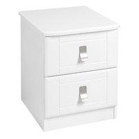 dolce 2 drawer bedside white