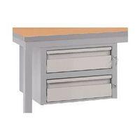 DOUBLE DRAWER LIGHT GREY - -