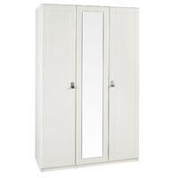 Dolce Tall 3 Door Mirrored Wardrobe Cream