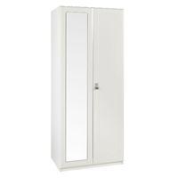 Dolce Tall 2 Door Mirrored Wardrobe Cream