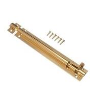 door bolt barrel slide lock 150mm 6 inch brass with screws pack of 10 