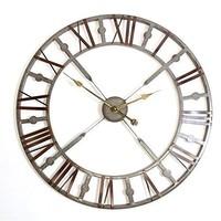 Docklands Antique Grey Skeleton Wall Clock