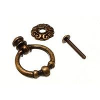 Door Handle Ring Pull Knob & Back Plate 35MM Bronzed + Screws (pack of 200)