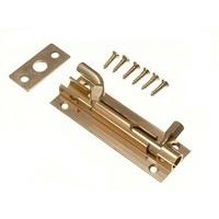 door barrel slide bolt cranked offset 75mm 3 inch brass screws pack of ...