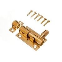 Door Bolt Barrel Slide Lock 38MM 1 1/2 Inch Brass with Screws ( pack of 20 )