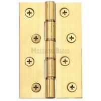 Double Phosphor Washered and Screws Hinge (Set of 2) Finish: Nickel Brass, Size: 10.16 cm H x 6.68 cm W x 0.3 cm D