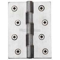 Double Phosphor Washered Hinge (Set of 2) Finish: Satin Chrome, Size: 10.16 cm H x 7.62 cm W