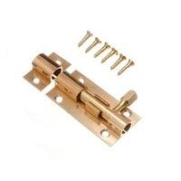 door bolt barrel slide lock 50mm 2 inch brass with screws pack of 10 