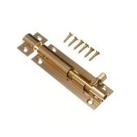 door bolt barrel slide lock 75mm 3 inch brass with screws pack of 50 