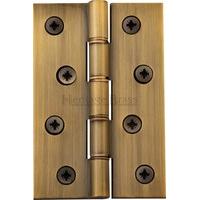 Double Phosphor Washered and Screws Hinge (Set of 2) Finish: Antique Brass, Size: 10.16 cm H x 6.68 cm W x 0.3 cm D