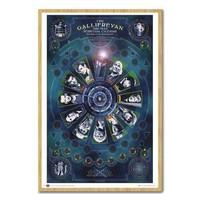 Doctor Who Gallifreyan Calendar Poster Beech Framed - 96.5 x 66 cms (Approx 38 x 26 inches)