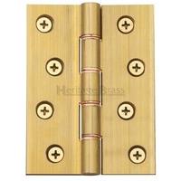 Double Phosphor Washered and Screws Hinge (Set of 2) Finish: Nickel Brass, Size: 10.16 cm H x 7.62 cm W x 0.35 cm D