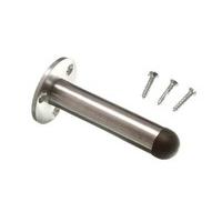 door stop stay pillar type 75mm 3 inch satin chrome with screws pack o ...