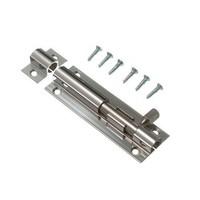 door bolt barrel slide lock 75mm 3 inch chrome with screws pack of 50 