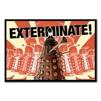 Doctor Who Dalek Exterminate Poster Black Framed - 96.5 x 66 cms (Approx 38 x 26 inches)