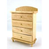 dolls house nursery furniture oak chest of drawers 813