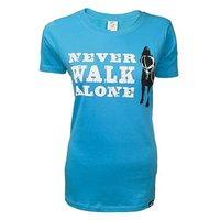 dog is good never walk alone t shirt woman turquoise