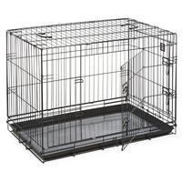 dog life dog crate double door black large